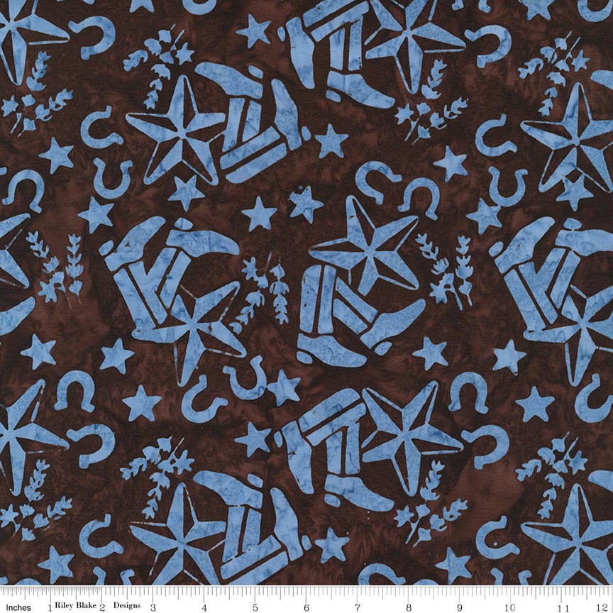 Batiks Places You'll Go Texas Chocolate