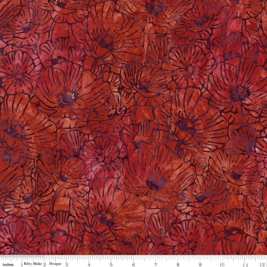 Batiks Poppy Seeds Marmalade Splash
