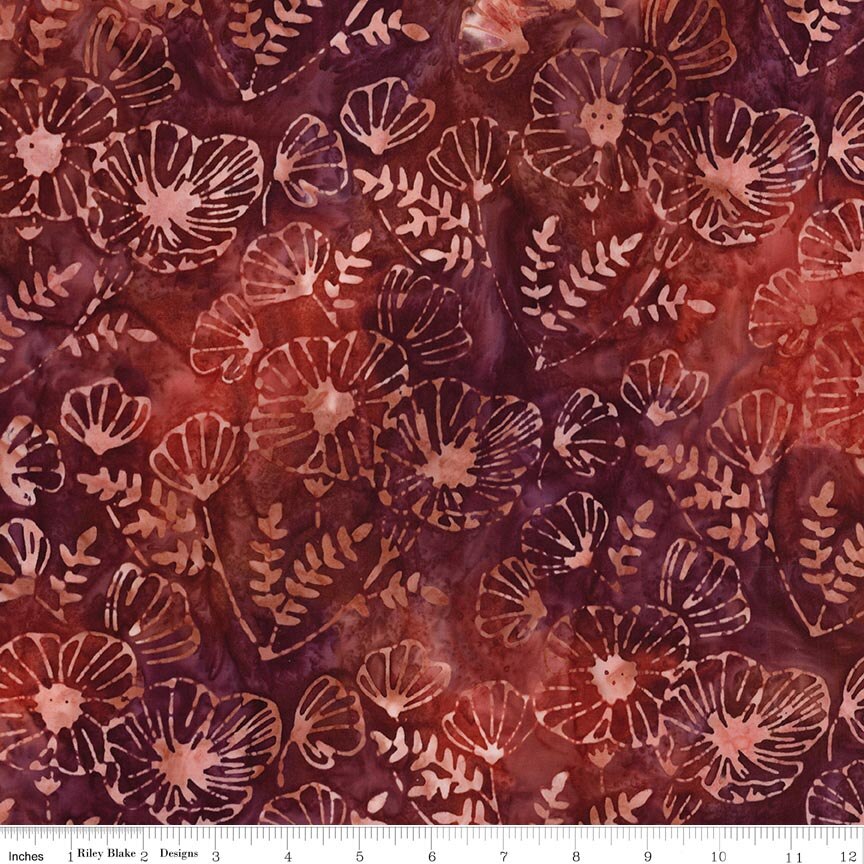 Batiks Poppy Seeds Red Fox
