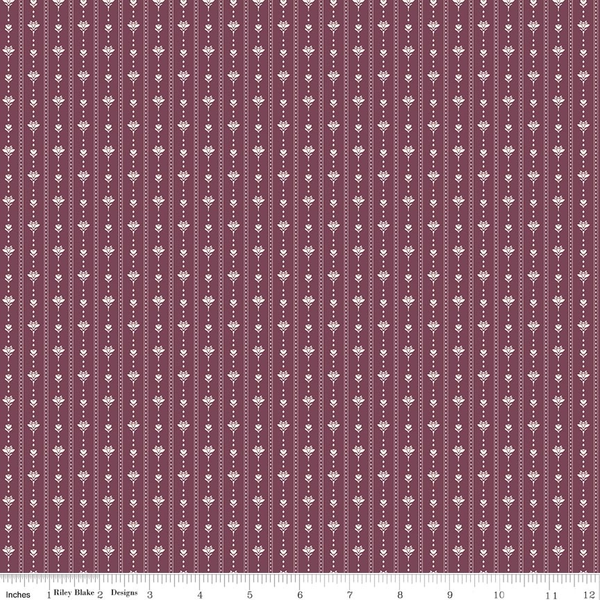 Twilight on the Prairie Stripes Burgundy