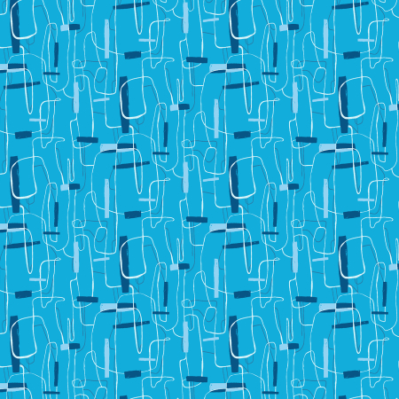 RJ4000-CB14 Brushstrokes - Cerulean Blue Fabric