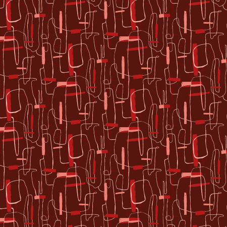 RJ4000-CR7 Brushstrokes - Currant Red Fabric