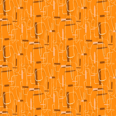 RJ4000-TA4 Brushstrokes - Tangerine Fabric