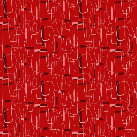 RJ4000-TR6 Brushstrokes - Tomato Red Fabric