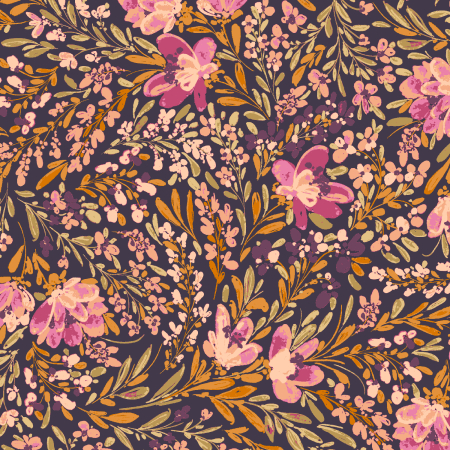 RJ5100-PD2 Butterflies In The Garden - Flowers In The Breeze - Pink Dawn Fabric