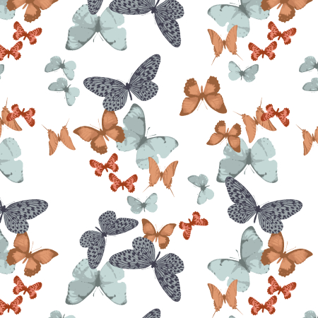 RJ5101-CS3 Butterflies In The Garden - Traveling Butterflies - Cinnamon Spice Fabric