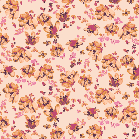 RJ5102-PC2 Butterflies In The Garden - Falling Petals - Peach Compote Fabric