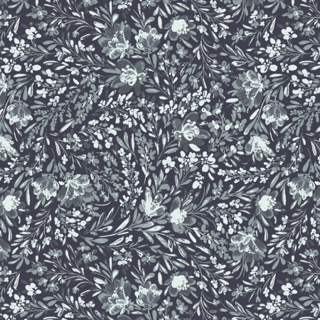 RJ5103-IB3 Butterflies In The Garden - Swaying Branches - Icicle Blue Fabric