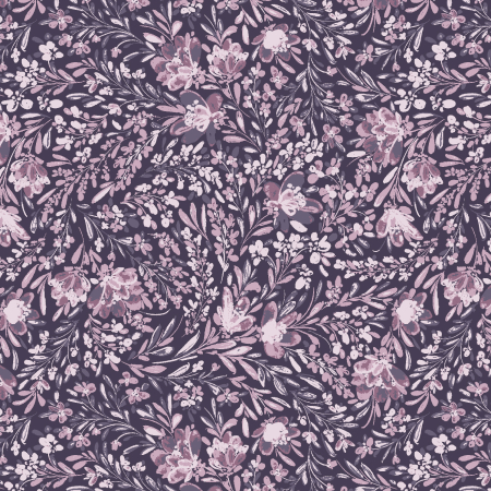 RJ5103-PP1 Butterflies In The Garden - Swaying Branches - Purple Passion Fabric
