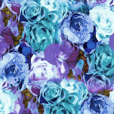 RJ5601-NI1D Enchanted Field - Isle Of Roses - Night Digiprint Fabric