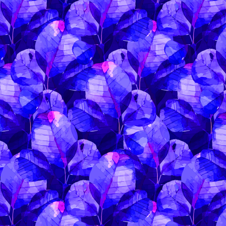 RJ5602-EI2D Enchanted Field - Under The Canopy - Electric Indigo Digiprint Fabric