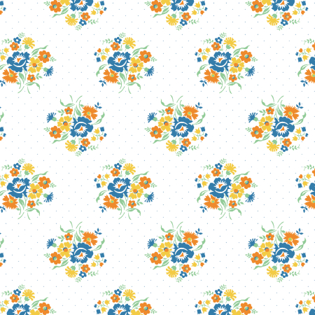 RJ5400-TA2 Everything But The Kitchen Sink XVI - Picking Posies - Tangerine Fabric