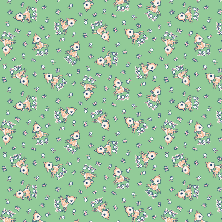 RJ5401-GA1 Everything But The Kitchen Sink XVI - Frolic In The Meadow - Green Apple Fabric