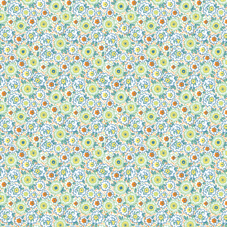 RJ5402-MG2 Everything But The Kitchen Sink XVI - Flower Seeds - Mint Green Fabric