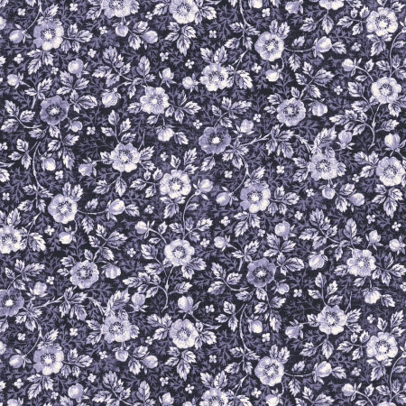 RJ2702-MP3 Garden Toile - Vintage Floral - Moonlight Purple Fabric