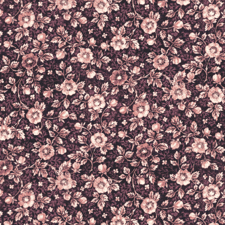 RJ2702-SP2 Garden Toile - Vintage Floral - Strawberry Pink Fabric
