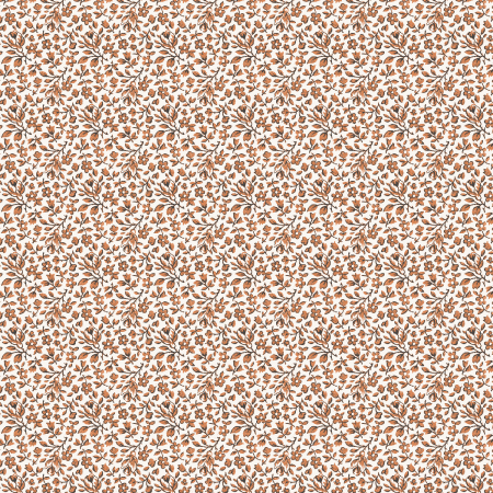 RJ2703-RU1 Garden Toile - Mini Bloom - Rust Fabric