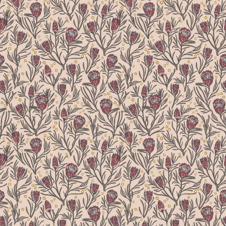MT102-QP3 Get Out And Explore - Gemma Earthy Botanics - Queen Protea Fabric