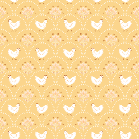 LP100-BU2 Hen Keeper's Garden - Hen House - Buttermilk Fabric