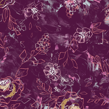 RJ3301-RU2 I Must Have Flowers - Where Flowers Bloom - Ruby Digiprint Fabric