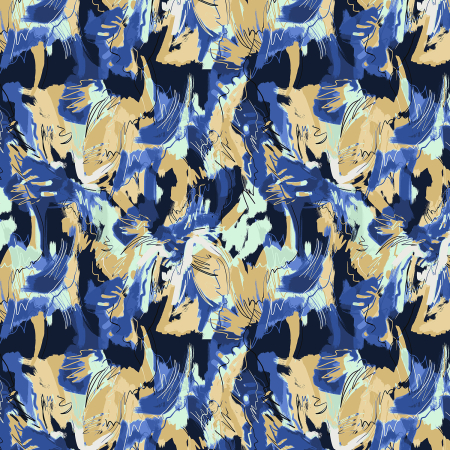 RJ3302-RB1 I Must Have Flowers - What a Lovely Thing - Royal Blue Digiprint Fabric