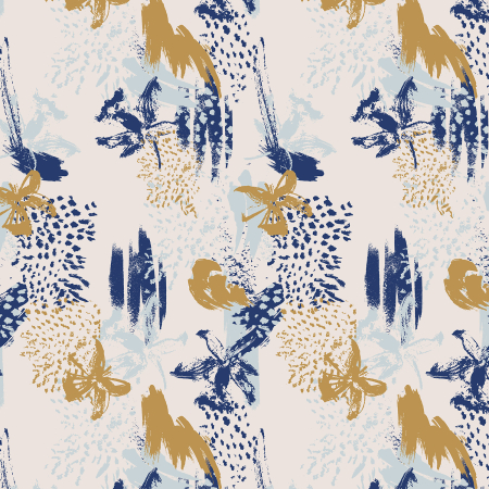 RJ3303-BB1 I Must Have Flowers - To the Flowers - Brilliant Blue Digiprint Fabric