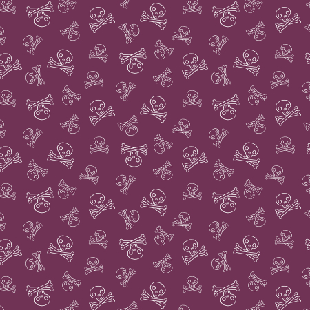 JG104-WI1 Kraken - Jolly Roger - Wine Fabric
