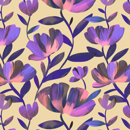 RJ4601-SY2D Luminous Daydream - Floral Extravagance - Sunset Yellow Digiprint Fabric