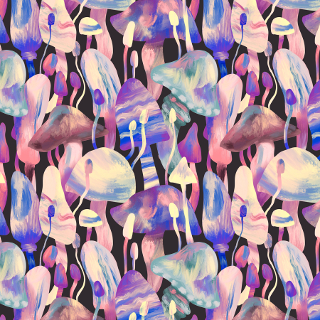 RJ4602-BC2D Luminous Daydream - Porcini - Blueberry Cobbler Digiprint Fabric
