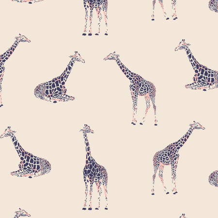JD101-CR1 Magic of Serengeti - Giraffe - Cream Fabric