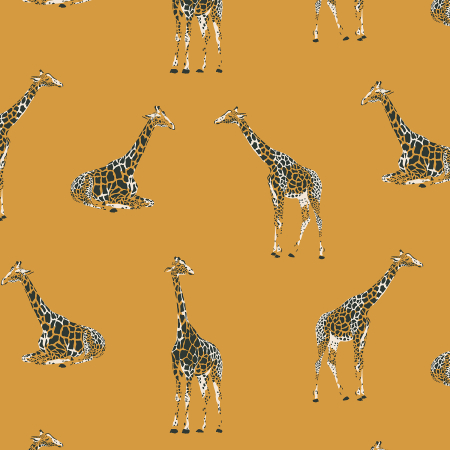JD101-GV3 Magic of Serengeti - Giraffe - Golden Vista Fabric
