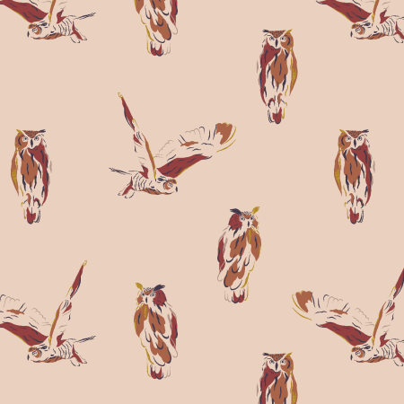 JD202-BL1M Magic Of Yosemite - Wise Owl - Blush Metallic Fabric