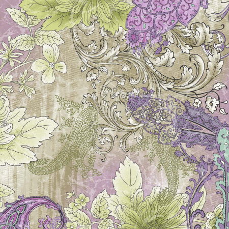 JB700-TL5 Maison - Tableau - Turquoise & Lilac Fabric