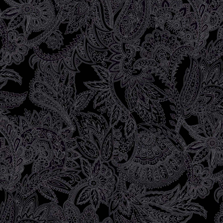JB702-BK1 Maison - Paisley - Black Fabric