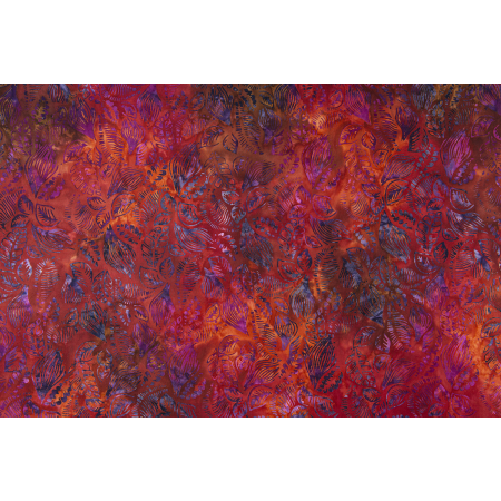 JB800-BR7B Malam Batiks IX - Tropical Summer - Leaves - Bronze Batik Fabric