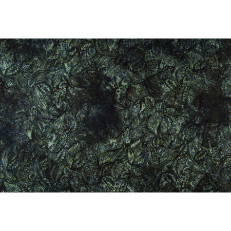 JB800-CA2B Malam Batiks IX - Tropical Summer - Leaves - Carbon Batik Fabric