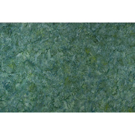 JB800-JA6B Malam Batiks IX - Tropical Summer - Leaves - Jade Batik Fabric