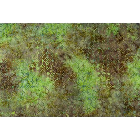 JB801-FE5B Malam Batiks IX - Tropical Summer - Stacked - Fern Batik Fabric