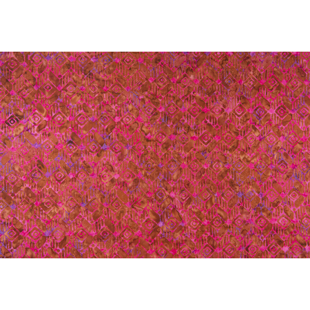 JB801-RU2B Malam Batiks IX - Tropical Summer - Stacked - Rust Batik Fabric