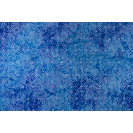 JB801-UL3B Malam Batiks IX - Tropical Summer - Stacked - Ultramarine Batik Fabric