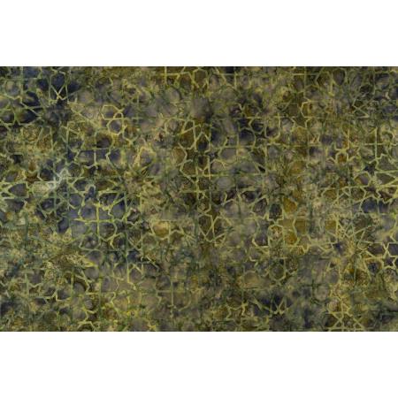 JB802-OL3B Malam Batiks IX - Tropical Summer - Starburst - Olive Batik Fabric