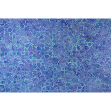 JB802-SA4B Malam Batiks IX - Tropical Summer - Starburst - Sapphire Batik Fabric
