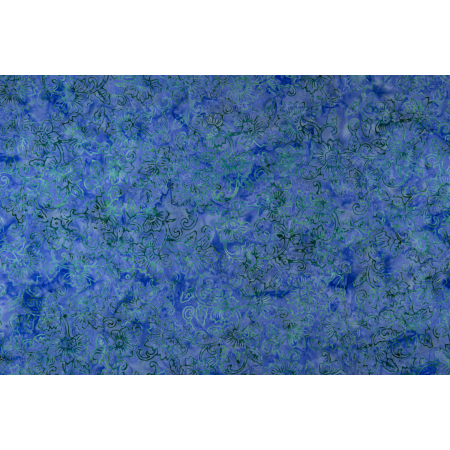JB803-RO3B Malam Batiks IX - Tropical Summer - Peony - Royal Batik Fabric