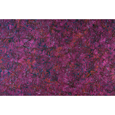 JB804-MU2B Malam Batiks IX - Tropical Summer - Millenium - Mulberry Batik Fabric
