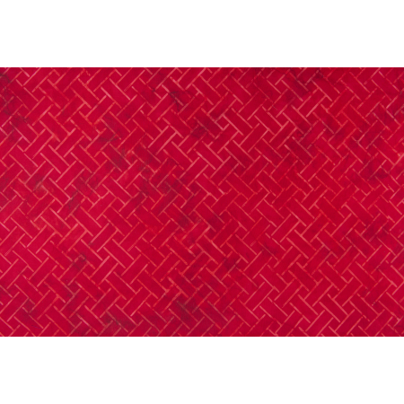 JB805-RE1B Malam Batiks IX - Tropical Summer - Basket Weave - Red Batik Fabric