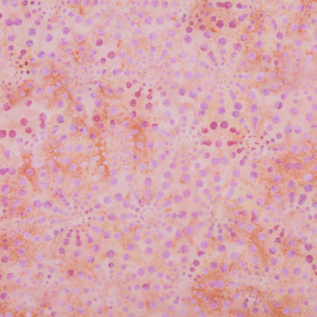 JB502-CO1B Malam Batiks VIII - Bursts - Coral Batik Fabric