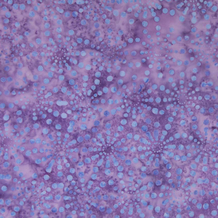 JB502-LA3B Malam Batiks VIII - Bursts - Lavender Batik Fabric