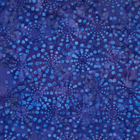 JB502-NA5B Malam Batiks VIII - Bursts - Navy Batik Fabric