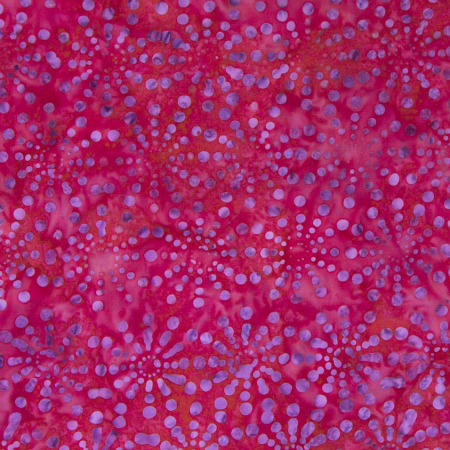 JB502-SC8B Malam Batiks VIII - Bursts - Scarlet Batik Fabric
