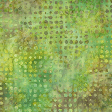 JB503-AV10B Malam Batiks VIII - Dots - Avocado Batik Fabric